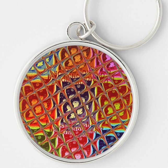 Special Christmas colours Snow  Santa HoHoho Pop A Key Ring (Front)