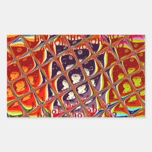 Special Christmas colours Snow  Santa HoHoho Pop A Rectangular Sticker