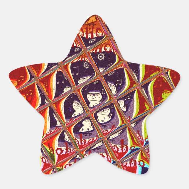 Special Christmas colours Snow  Santa HoHoho Pop A Star Sticker (Front)