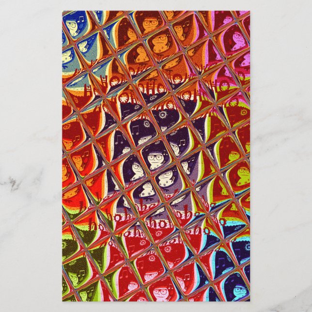 Special Christmas colours Snow  Santa HoHoho Pop A Stationery (Front)