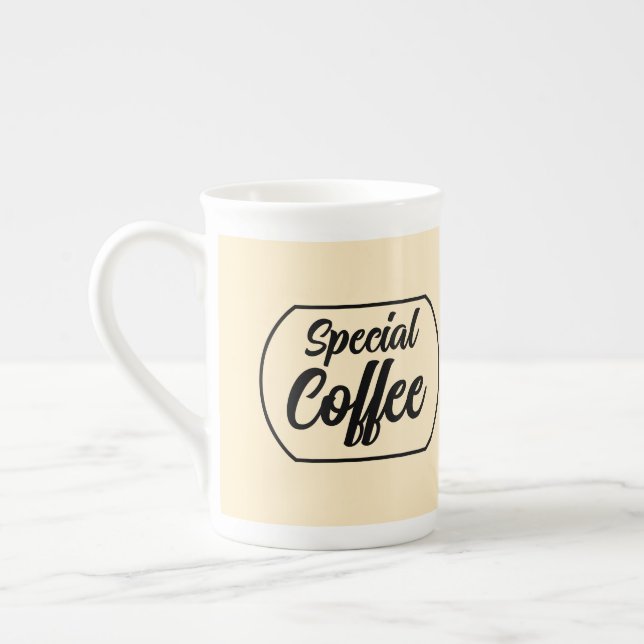 Special Coffee  Bone China Mug (Left)