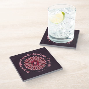 SPECIAL COLORFULL MODERN GIFT DAUGHTER SISTER MOM GLASS COASTER