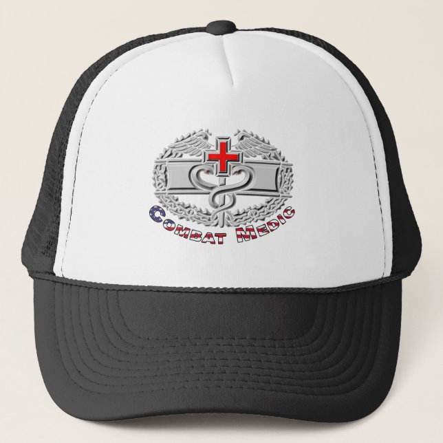 Special Combat Medic Badge Design Trucker Hat (Front)