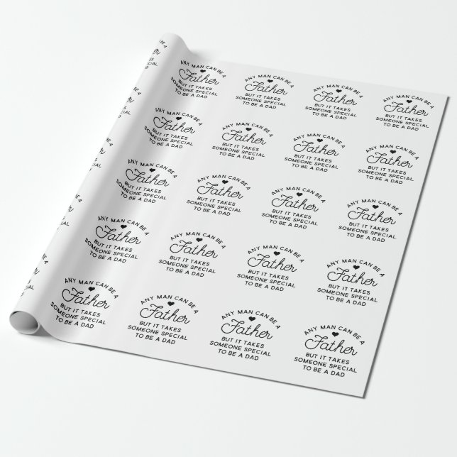 Special Dad Quote Design Wrapping Paper (Unrolled)