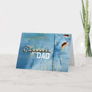 "Special" Dad - Rusty American Car - Personalised Card