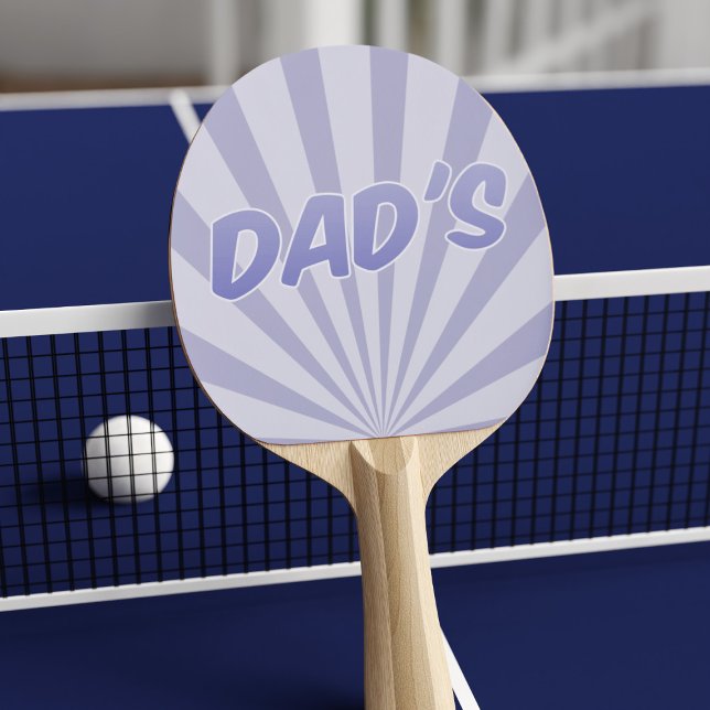 Special Dad's Blue Sunburst Ping Pong Paddle (Already has Dad's name on it)