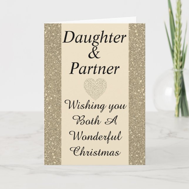 special daughter & partner Christmas card (Front)