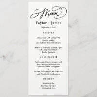 Special Day EDITABLE COLOR Wedding Menu Card