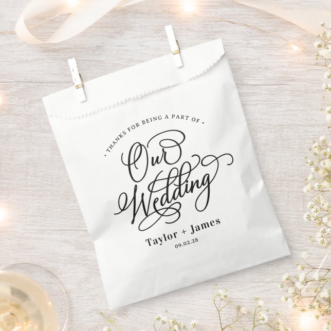 Special Day Editable Colour Wedding Favour Bags (Clipped)
