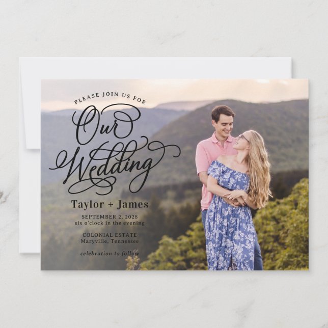 Special Day Elegant Photo Wedding Invitation (Front)