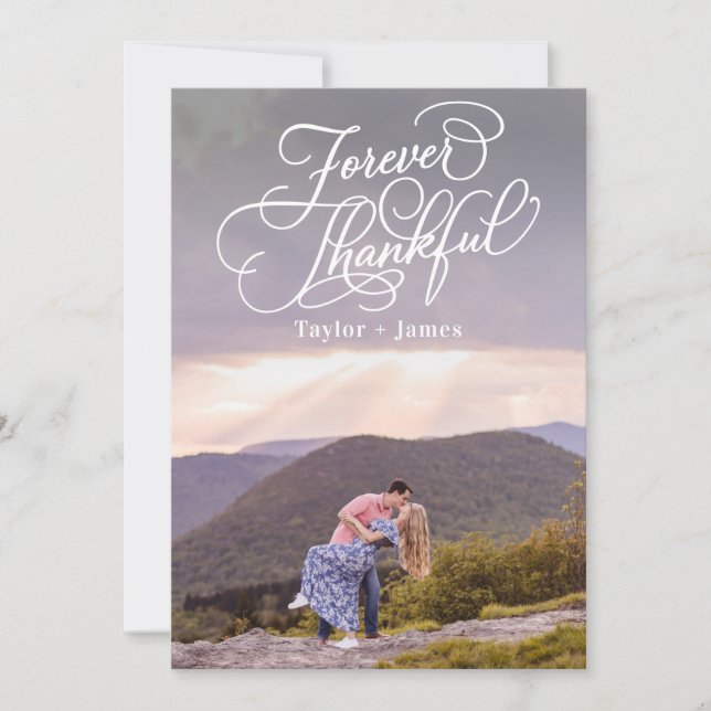 Special Day Flat Thank You Note Card (Front)