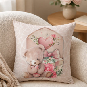 Special Delivery Adorable Teddy Bear Cushion