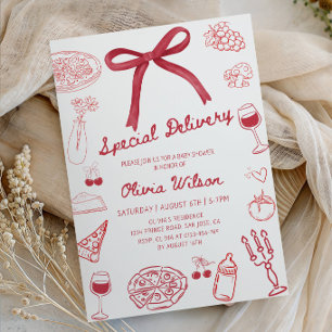 Special Delivery Baby Shower-Cute Postal Mail Them Invitation
