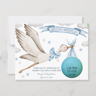 Special Delivery! Blue Stork EOS Lip Balm Favour Invitation
