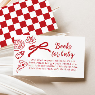 Special Delivery Books for baby Italian Bow Enclosure Card
