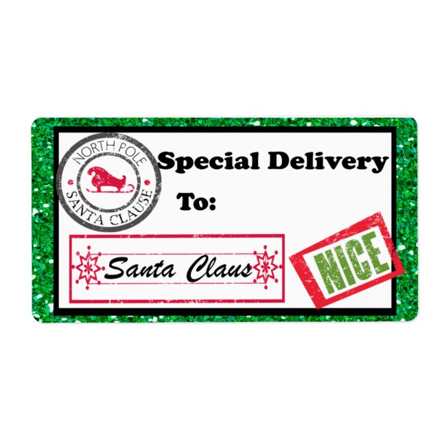Special Delivery Christmas Package Label (Front)
