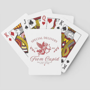 Special Delivery from Cupid Valentine Pregnant Mum Playing Cards