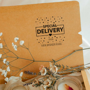 Special Delivery From, Custom Business Packaging Rubber Stamp