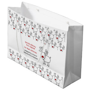 Special Delivery from Lapland Doodle Reindeer Kids Large Gift Bag