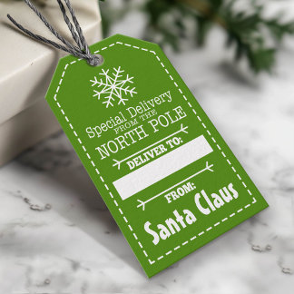 Special Delivery From North pole and Santa Claus Gift Tags