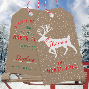 Special Delivery From North Pole Kraft Gift Tag