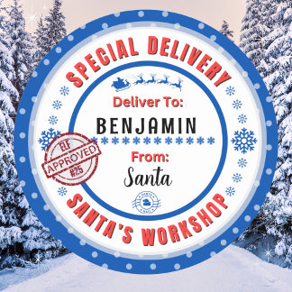 Special Delivery from Santa to Child Gift Label