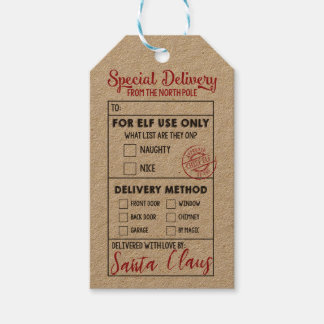 Special Delivery from the North Pole Gift Tags