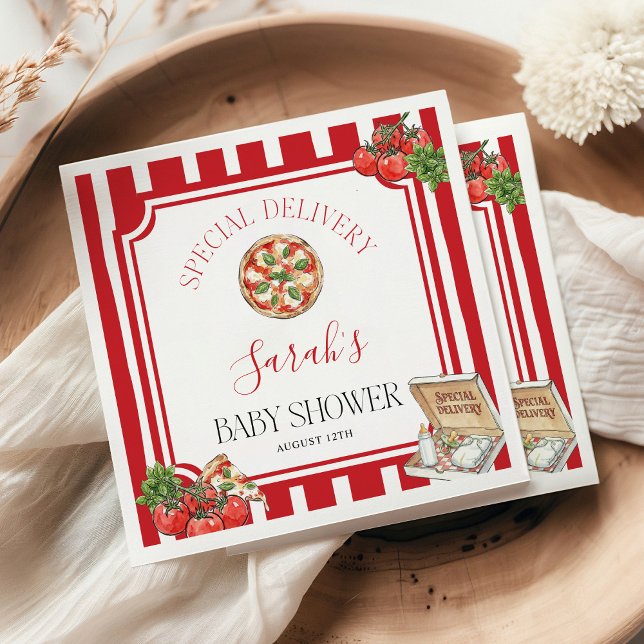 Special Delivery Italian Baby Shower  Napkin (Creator Uploaded)