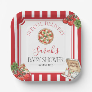 Special Delivery Italian Baby Shower  Paper Plate