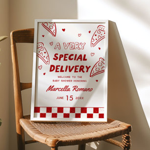 Special Delivery Italian Red Pizza Welcome Sign