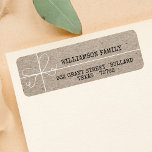 Special Delivery Kraft Paper Parcel Family Address<br><div class="desc">Fun special delivery address label for cards. Design features a faux kraft paper texture with a white package twine and ribbon. Personalise with family signature and address.</div>