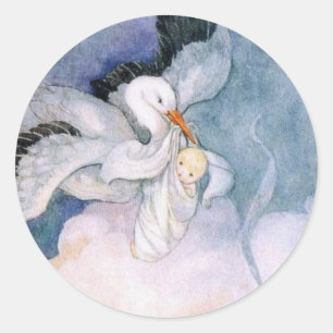 Special Delivery New Baby Classic Round Sticker