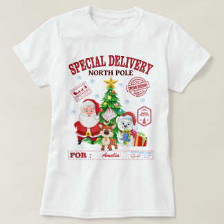 Special Delivery North Pole Santa Claus T-Shirt