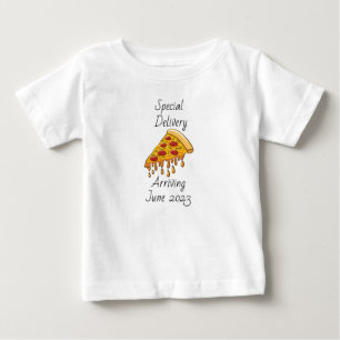 Special Delivery Pizza Baby Announcement T-Shirt