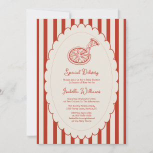 Special Delivery Pizza Party Baby Shower Invitation