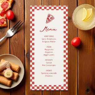 Special Delivery Pizza Themed Baby Shower Menu