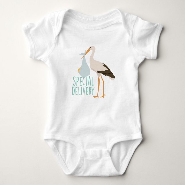 Special Delivery Stork Baby Bodysuit (Front)