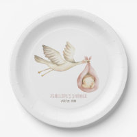 Special Delivery Stork Pink Baby Girl Baby Shower