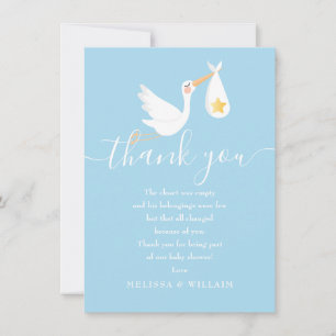 Special Delivery Thank You Poem Baby Boy Shower Card