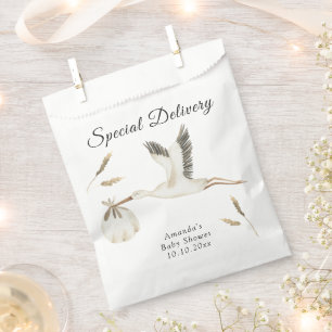 Special Delivery Watercolor Stork Baby Shower Favour Bags