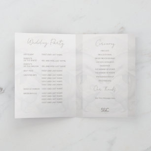 Special Dolphin Wedding Folded Program Programme