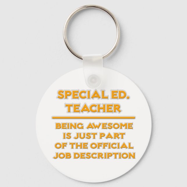 Special Ed Teacher .. Job Description Key Ring (Front)
