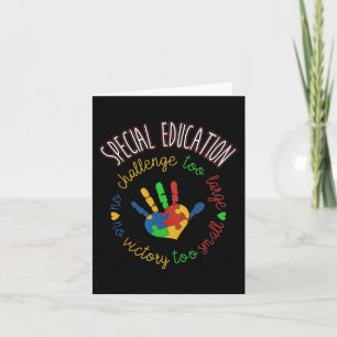 Special Education and Autism Awareness Teacher Card