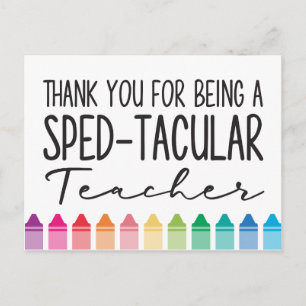 Special Education Autism Teacher Appreciation Card