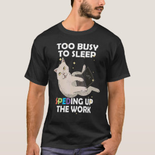 Special Education Cat With Computer Teacher Sped E T-Shirt