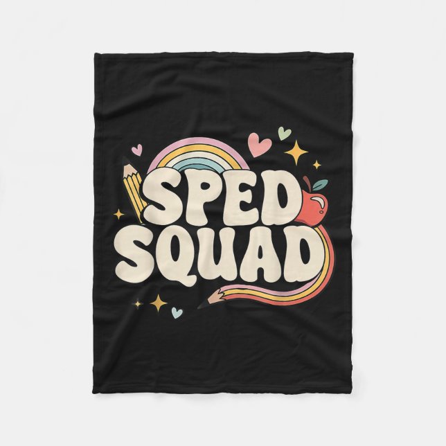 Special Education Dream Squad Team Sped Squad Teac Fleece Blanket (Front)