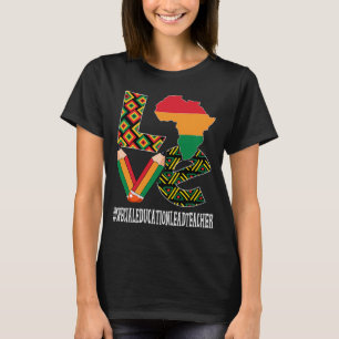 Special Education Lead Teacher Love Black History  T-Shirt
