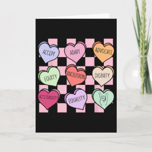 Special Education Teacher Candy Heart Valentines D Card