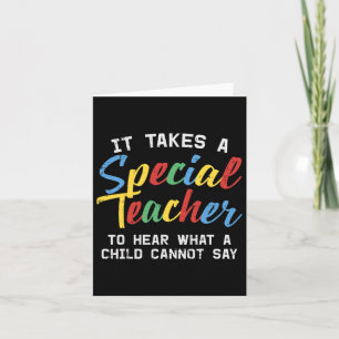 Special Education Teacher Cute Autism Awareness Gi Card