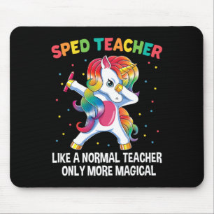 Special Education Teacher Dabbing Unicorn Byck To Mouse Pad